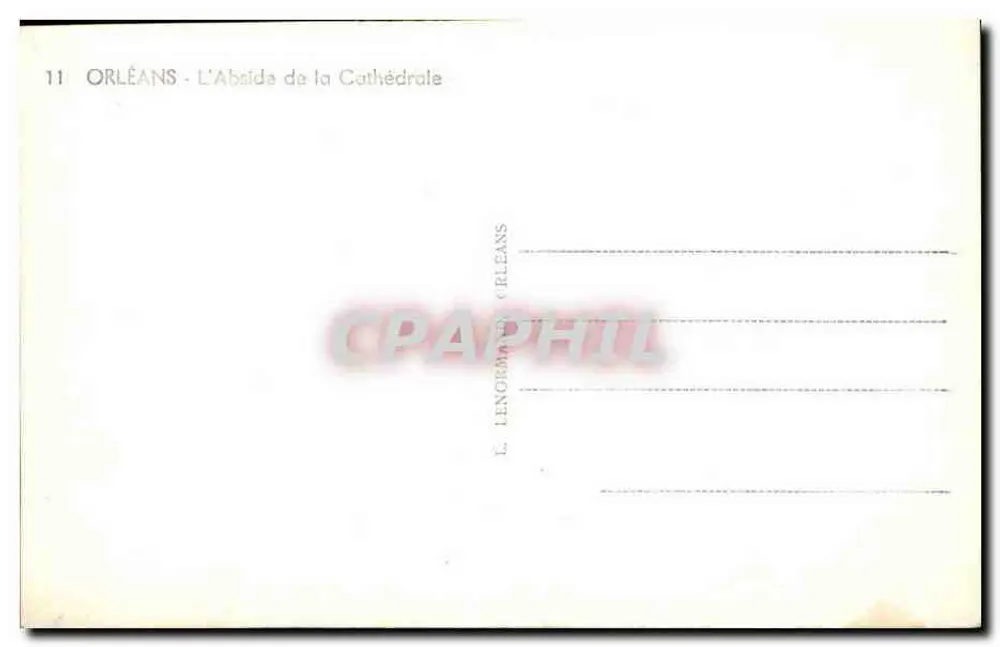 Orléans — A Abside da Catedral — L. Lenormand, n°11 - Verso