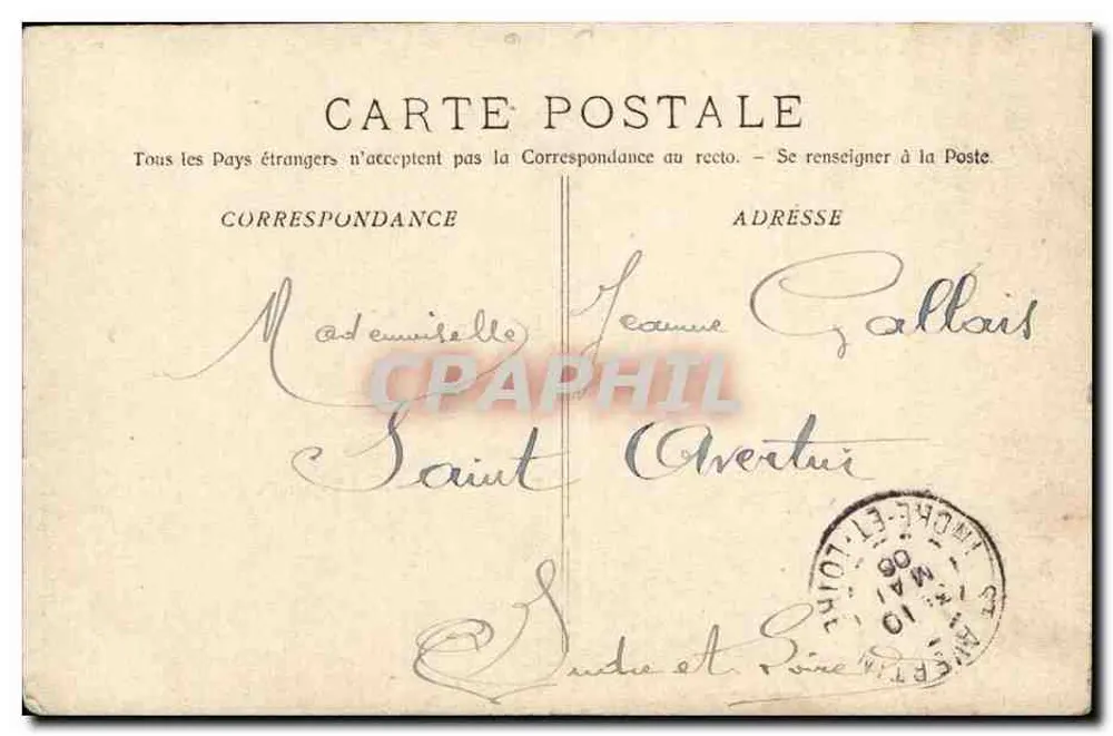 A Santa-Baume - Santa-Madeleine — Piétontype E. Lacour, Marselha, n°3255 - Verso