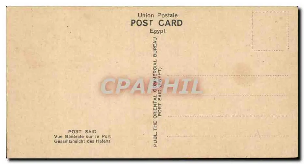 Port Said — Allgemeiner Blick auf den Hafen — The Oriental Commercial Bureau - Rückseite