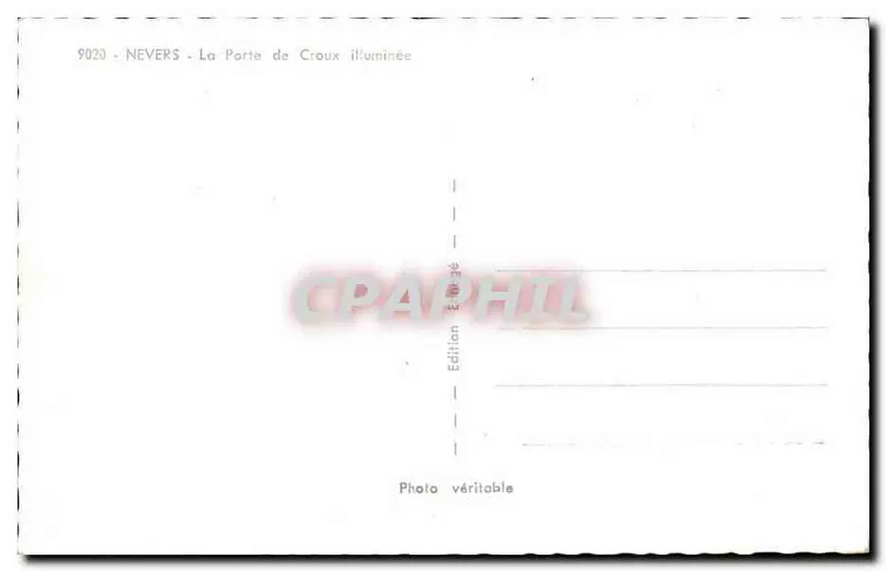 Nevers - A Porta de Croix iluminada — Edição n°9020 - Verso