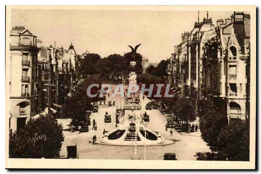 Reims — La Fontaine Subé und Place Drouet-d'Erlon — Les Éditions d'Art VVII, Paris - Vorderseite