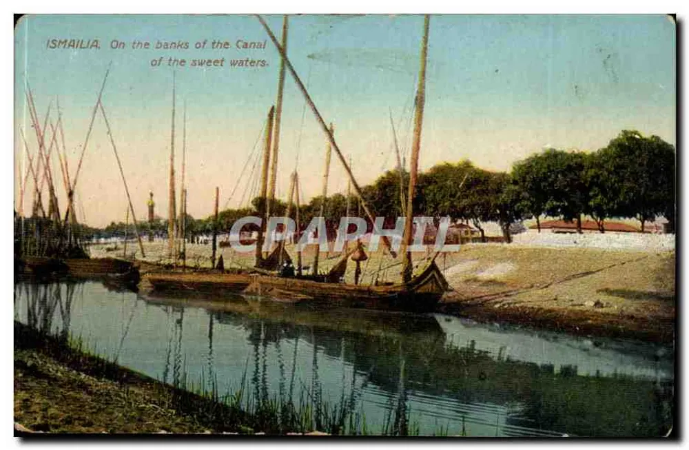 Ismaïlia — An den Ufern des Süßwasserkanals — C. Andrampoulos, Port-Saïd, Nr. 46 - Vorderseite