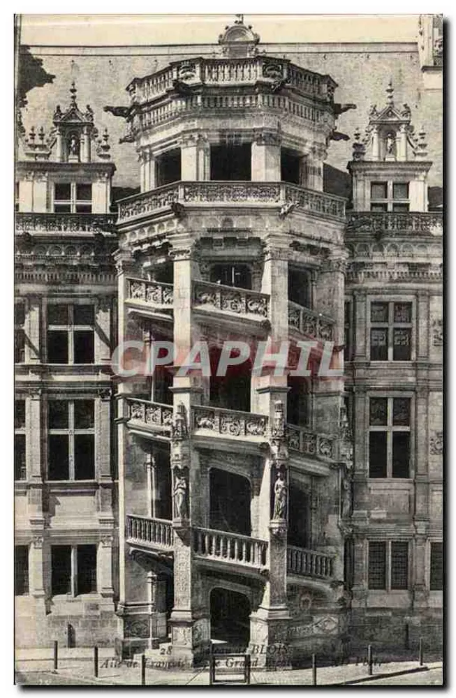 Hotel de Francisco I em Blois — vista do Grand Logis — editor P. P. Blois, n°28 - Frente