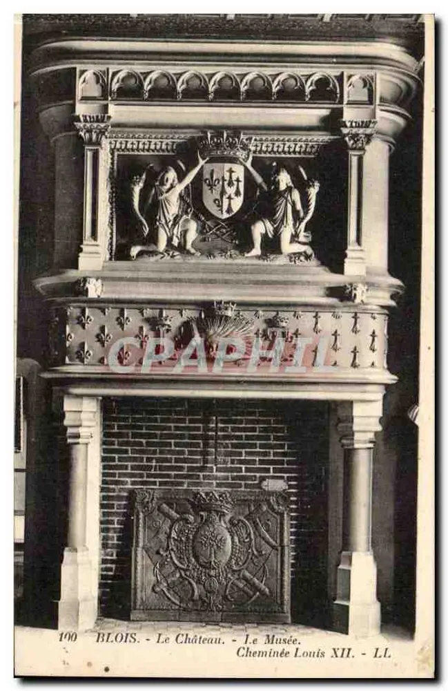 Blois - Das Schloss - Das Museum - Kamin von Louis XII - Vorderseite