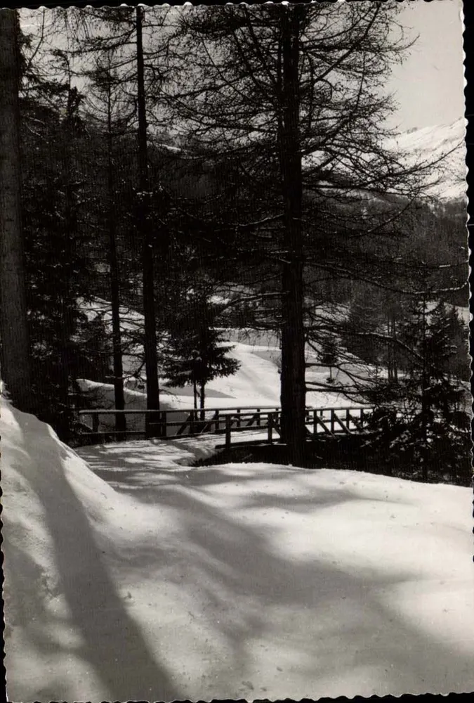Paisagem nevada nas montanhas — Lanslebourg (Savoie) — editor não visível - Frente