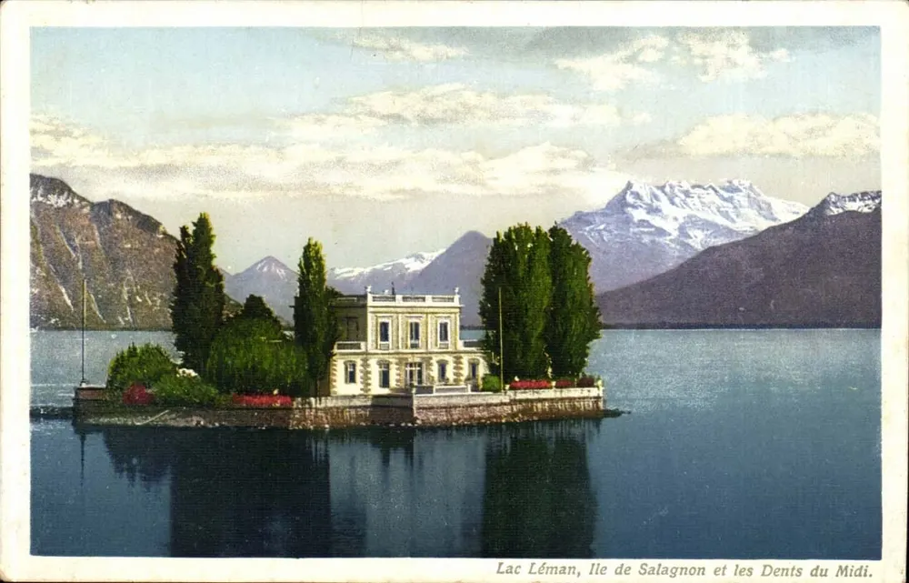 Lac Léman, Île de Salagnon und die Dents du Midi — Edition Paul Labet, Genf, Nr. 29 - Vorderseite