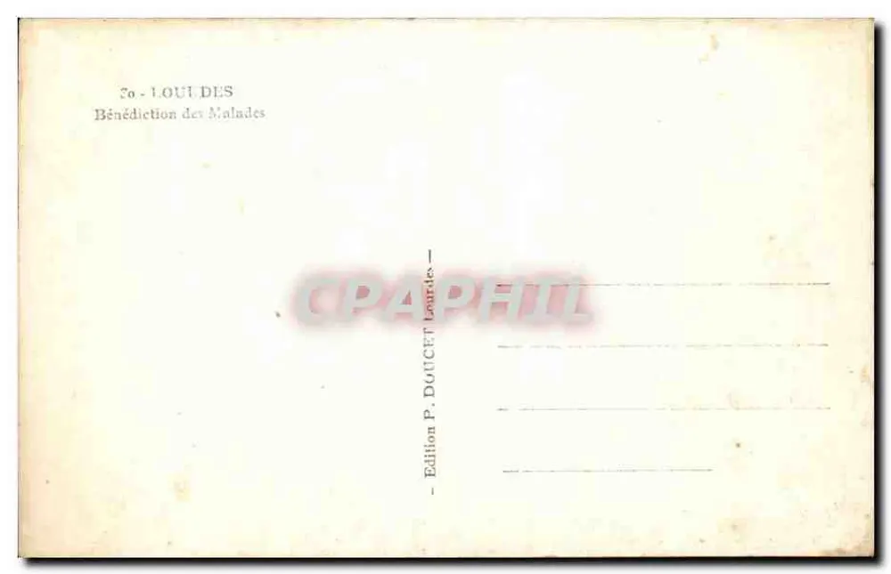 Benção dos Doentes — Edição P. DUUCET - Verso