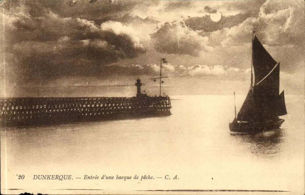 Dunkerque — Entrada de uma barca de pesca — C. A. - Frente