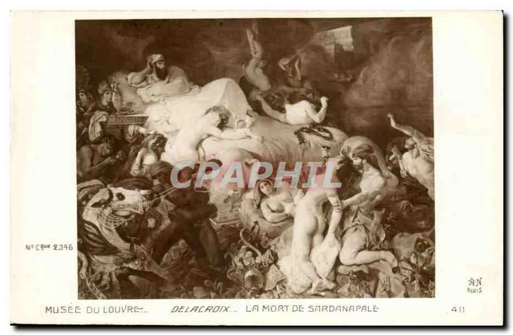 Musée du Louvre — Delacroix, La Mort de Sardanapale — édition SUN Paris, n° 2346 - Vorderseite