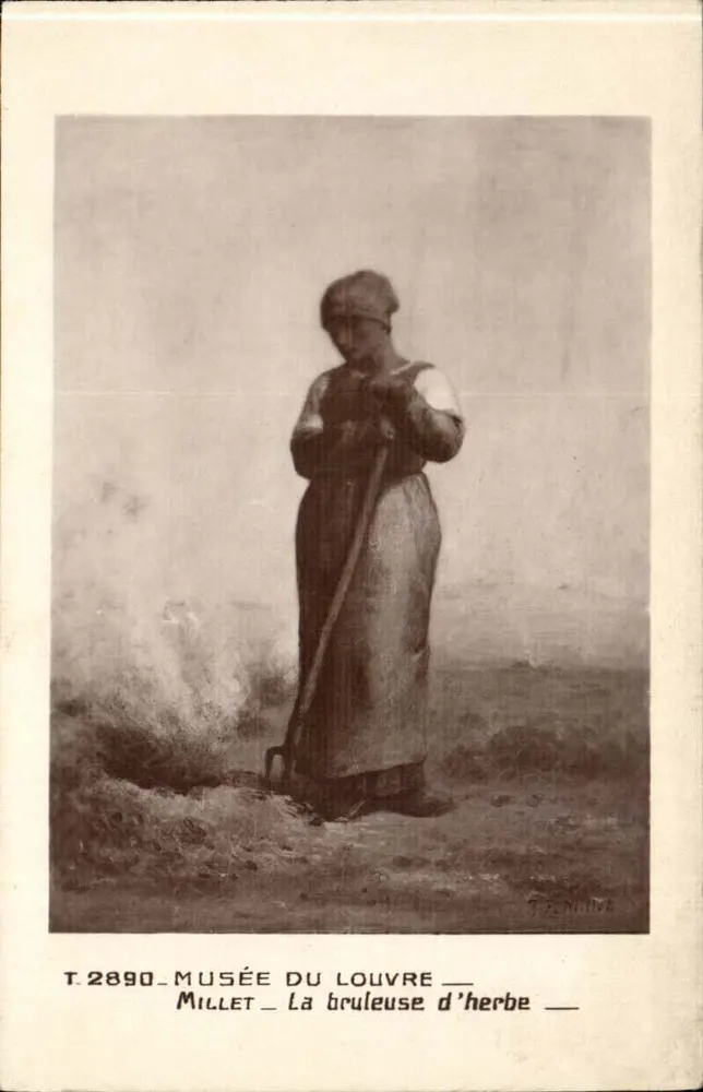 A queimadora de grama — Millet — Museu do Louvre — T.2890 - Frente