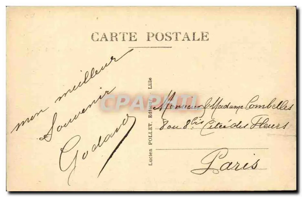 Lille - O Palácio dos Belos Artes — Reprodução proibida — L.P. 72 - Verso