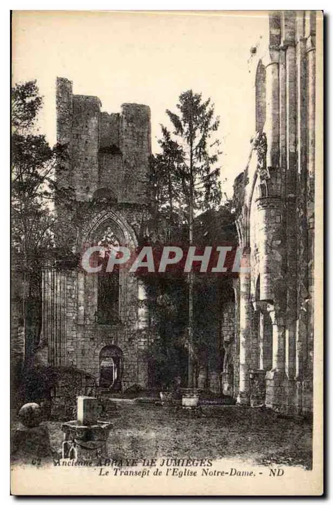 Alte Abtei von Jumièges — Der Transept der Kirche Notre-Dame — ND - Vorderseite