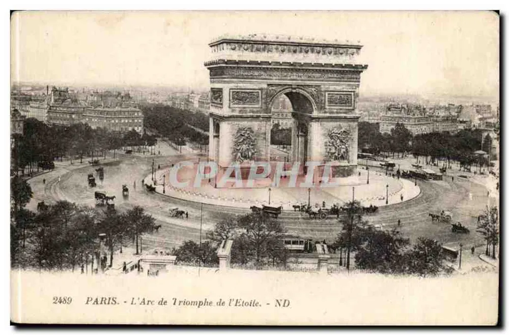 Paris - O Arco do Triunfo da Estrela - ND - Frente