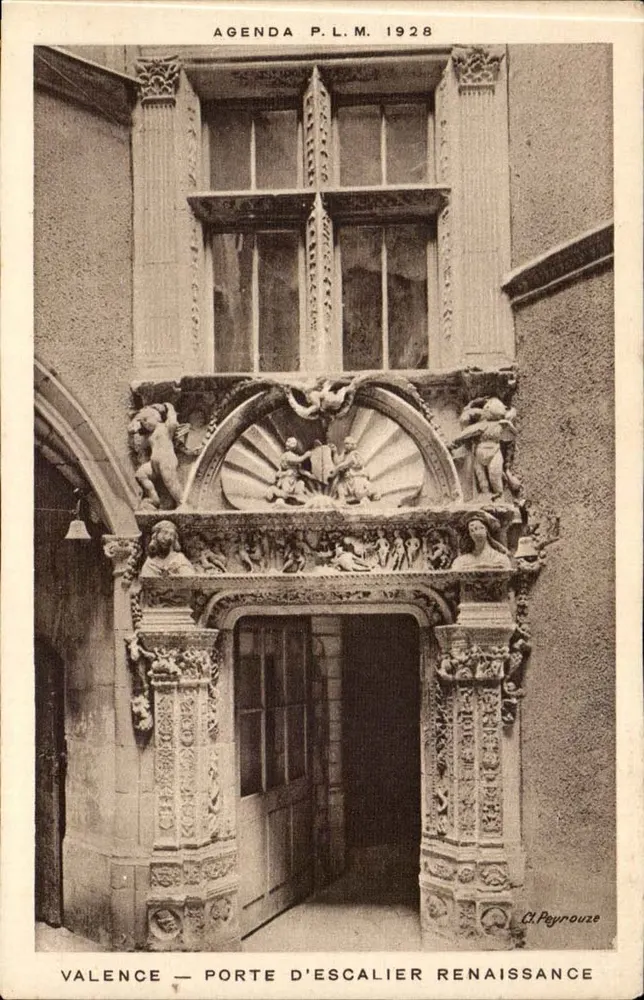 Valence — Trapdeur van de trap uit de Renaissance — Agenda P.L.M. 1928 - Voorkant