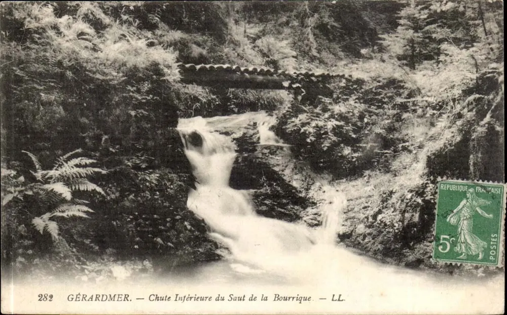 Gérardmer — Unterer Wasserfall des Saut de la Bourrique — LL, n° 282 - Vorderseite