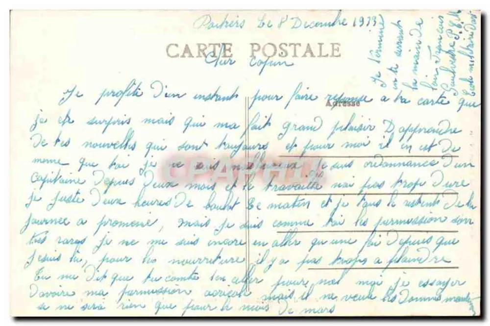 Poitiers (Vienne) — Das Ehrentor des Parks Blossac — Jules Robachon, phot. Poitiers - 40 bis - Rückseite