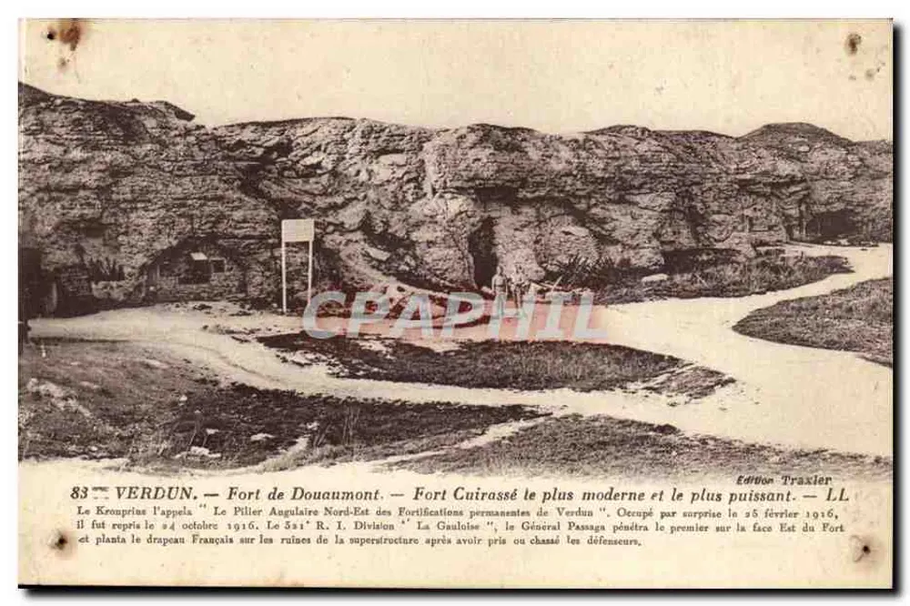 Verdun — Fort Douaumont — Der modernste und stärkste Festung — Traxier-Ausgabe - Vorderseite