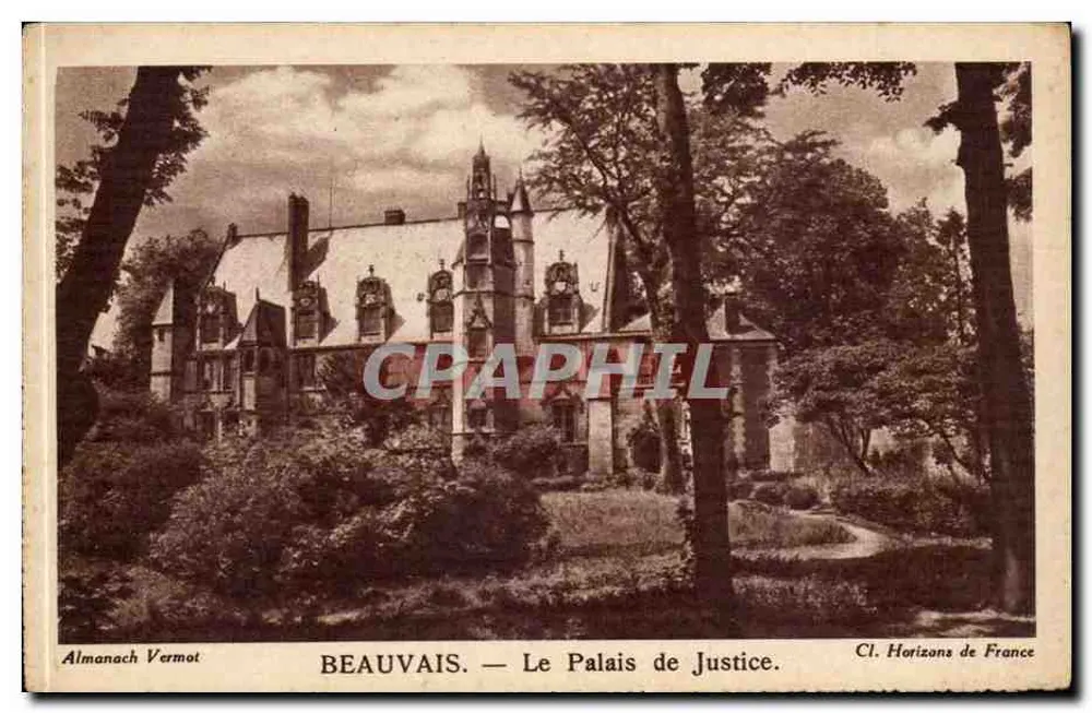 Beauvais — Pałac Sądowy — Almanach Vermot, Cl. Horizons de France - Awers