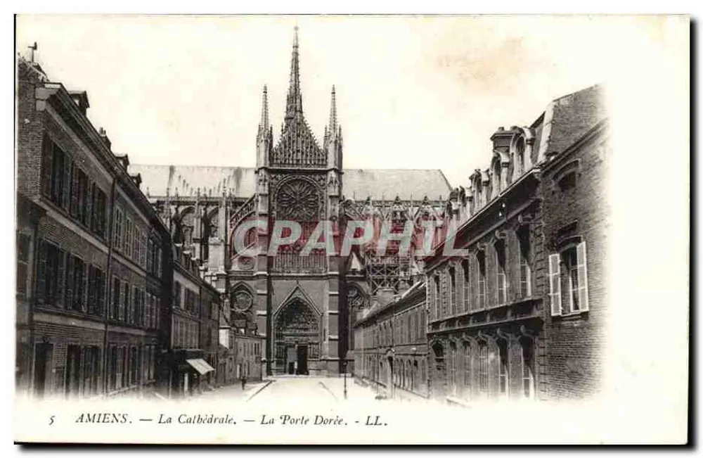 Amiens — A Catedral — A Porta Dourada — LL - Frente
