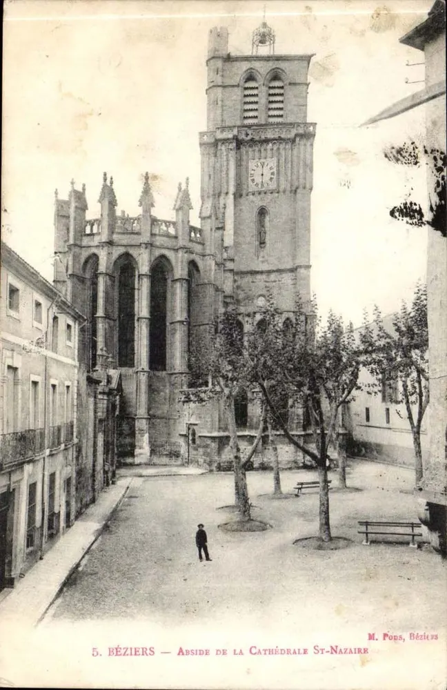 Béziers — Apsis der Kathedrale St-Nazaire — M. Fons, Béziers - Vorderseite