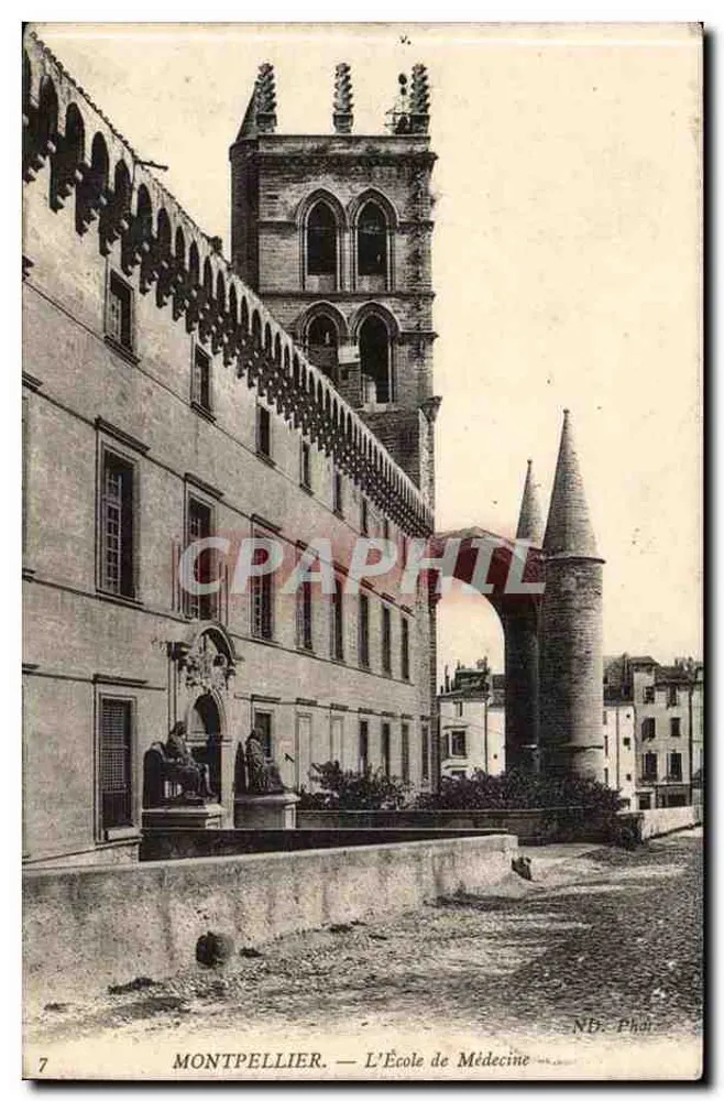 Montpellier — A Escola de Medicina — ND. Fot - Frente