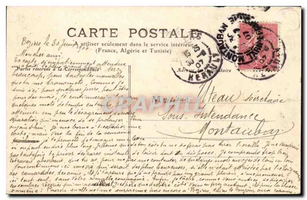Béziers — Busto de Rosier (Autor Dramático) — Editor Desconhecido, n° 116 - Verso