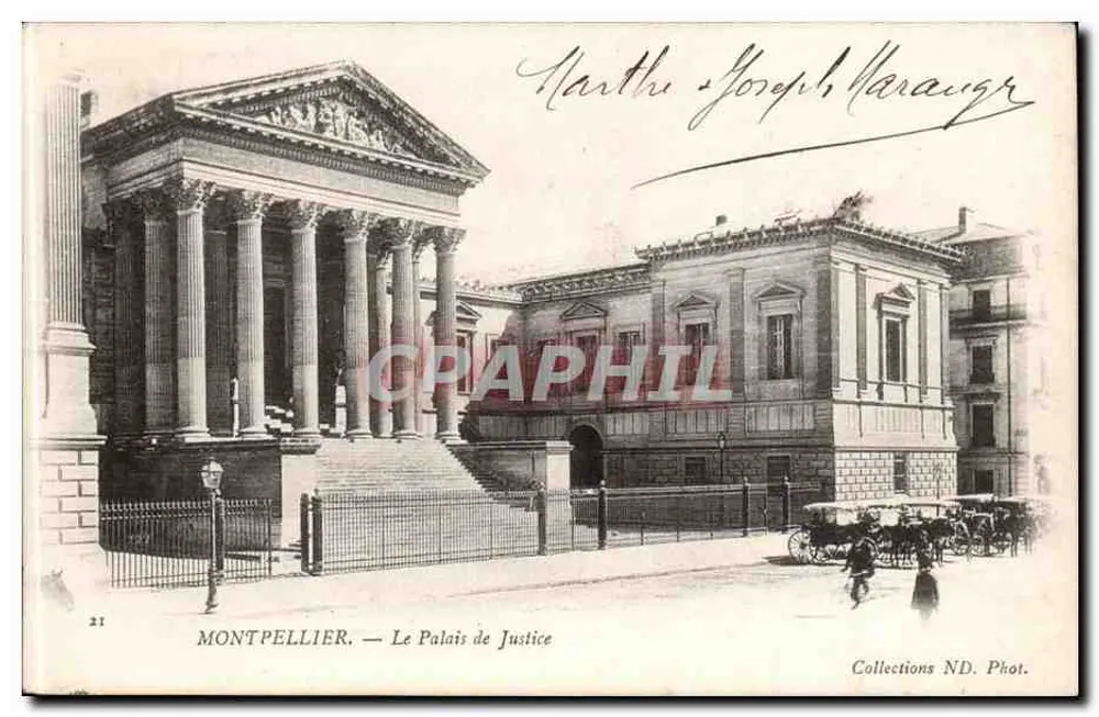 Montpellier — O Palácio de Justiça — Coleções ND. Fot. - Frente