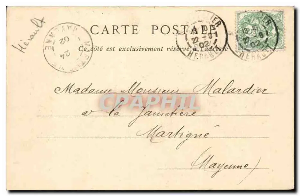 Montpellier — O Palácio de Justiça — Coleções ND. Fot. - Verso