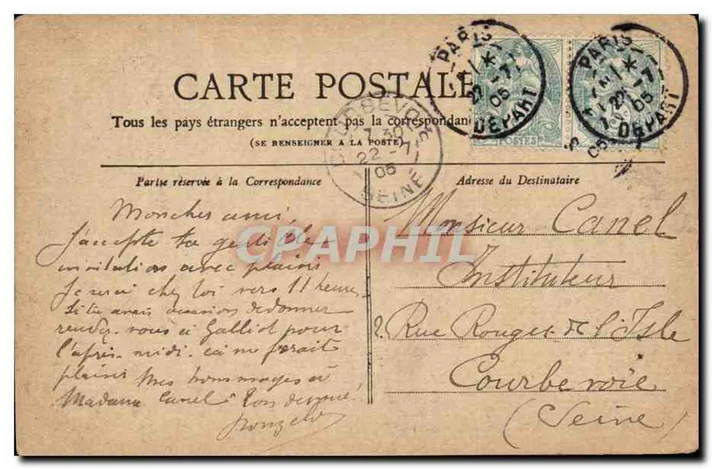 Paris — Die Seine (Aussicht vom Louvre) — Sammlung Petit Journal - Rückseite