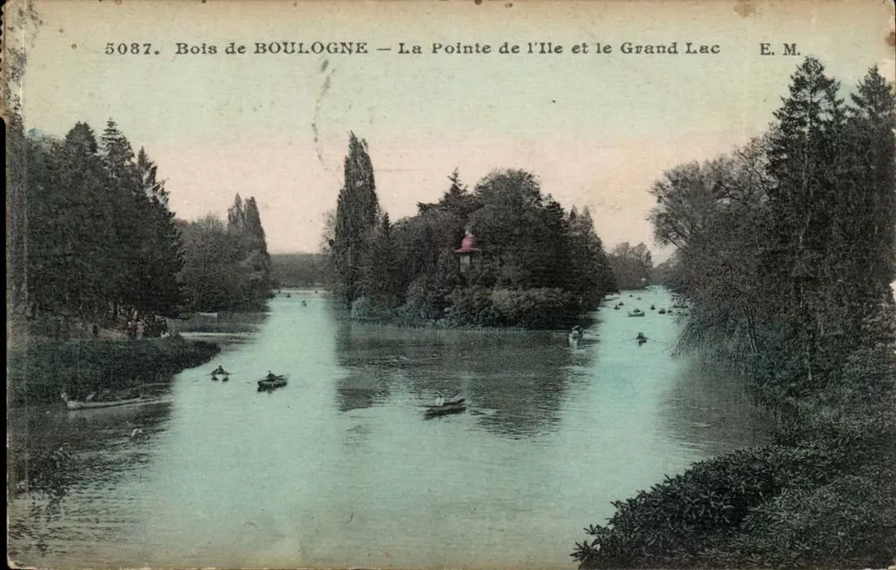 Bois de BOULOGNE — Die Spitze der Insel und der Große See — E. M. n° 5087 - Vorderseite