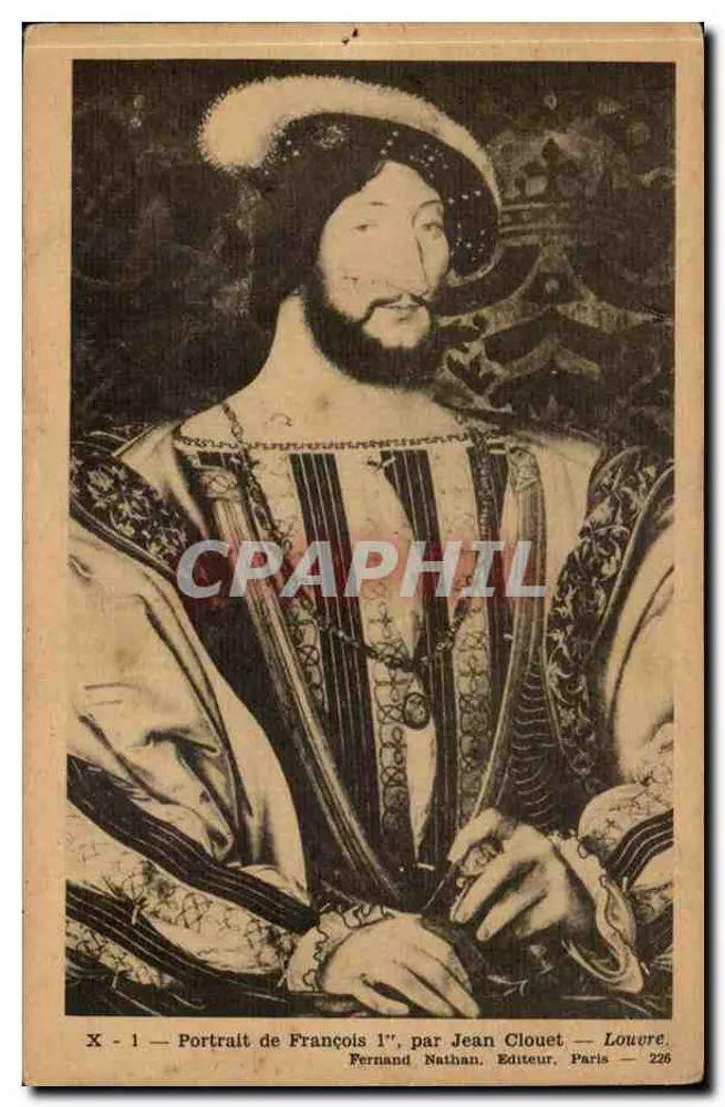 Porträt von François I. — von Jean Clouet — Louvre — Fernand Nathan, Paris — 226 - Vorderseite