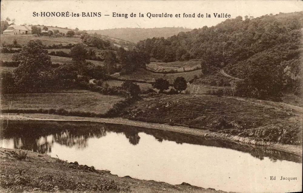 St-HONORÉ-les-BAINS — Etang de la Queuldre und Hintergrund der Vallée — Ed Jacquet n°58001 - Vorderseite