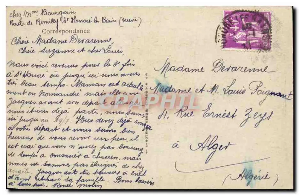 St-HONORÉ-les-BAINS — Etang de la Queuldre und Hintergrund der Vallée — Ed Jacquet n°58001 - Rückseite