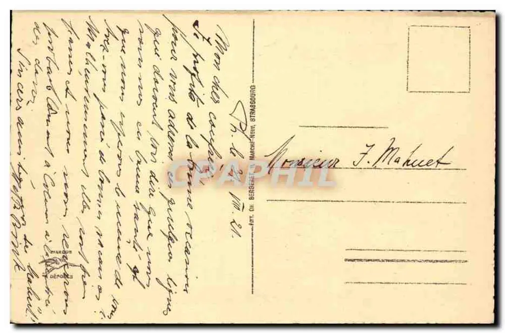 Phalsbourg - Porta da França — editor não identificado, número de série não visível - Verso