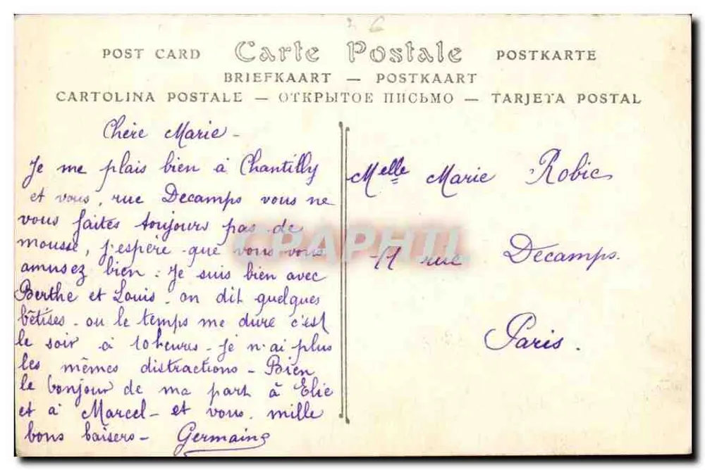 Chantilly — Hotel do Grande-Conde — ND Fot. n°206 - Verso