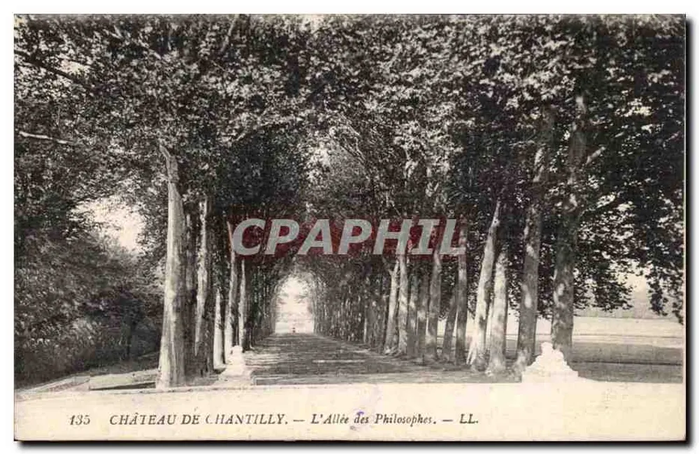 Castelo de Chantilly — A Avenida dos Filósofos — LL. — N° 135 - Frente