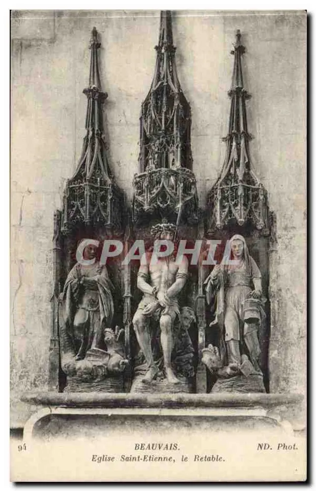 Beauvais — Igreja de São Etienne, o Retábulo — ND. Fot. - Frente