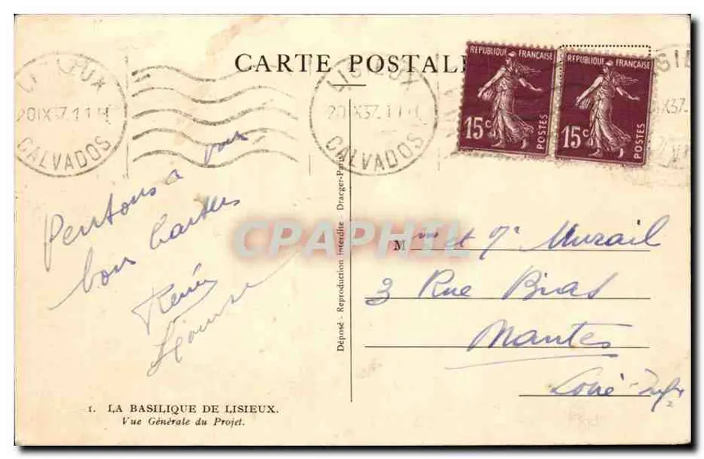 A Basílica de Lisieux — Vista Geral do Projeto — Editor Drago-Prudhomme - Verso