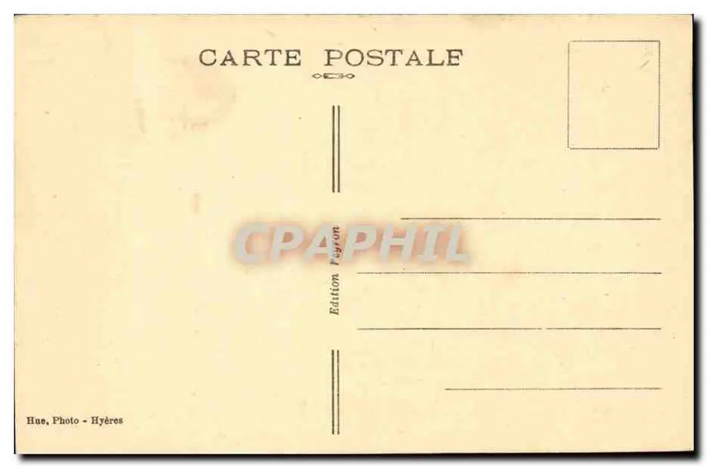 Hyères-Costebelle — Capella dell'Eremo — Edizione Hue, Photo-Hyères - Verso