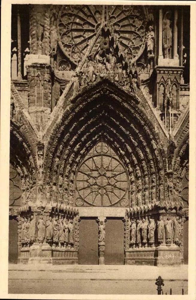 Reims - Die Kathedrale - Der Hauptportal — Éditions d'Art 'La Douce France' - Vorderseite