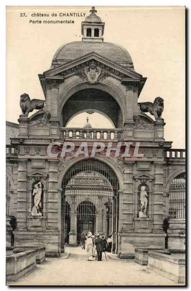 Castelo de Chantilly — Porta Monumental — A. BOURDIER, VERSAILLES - Frente