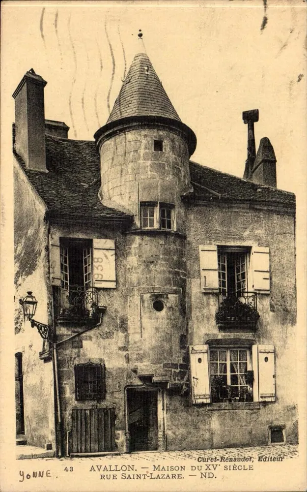 Avallon — Haus des 15. Jahrhunderts, rue Saint-Lazare — Curet-Rénaudot, Verleger - Vorderseite