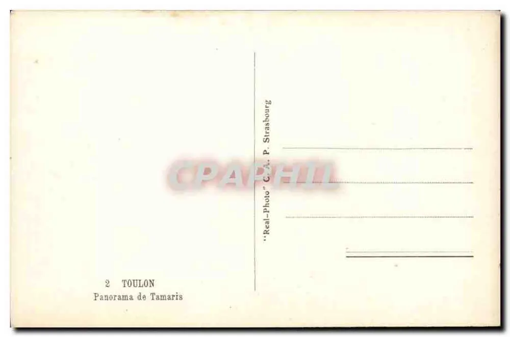 Tamaris — Panorama — C.A. P. Strasbourg - Verso