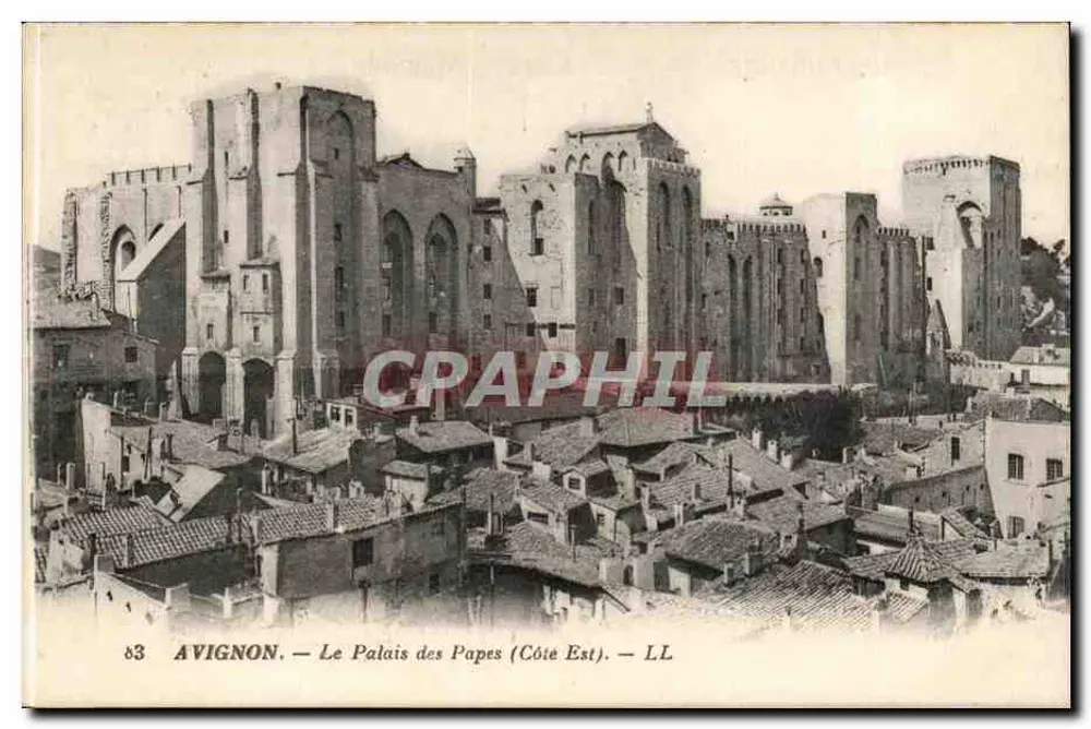 Avignon — O Palácio dos Papas (Costa Leste) — LL - Frente