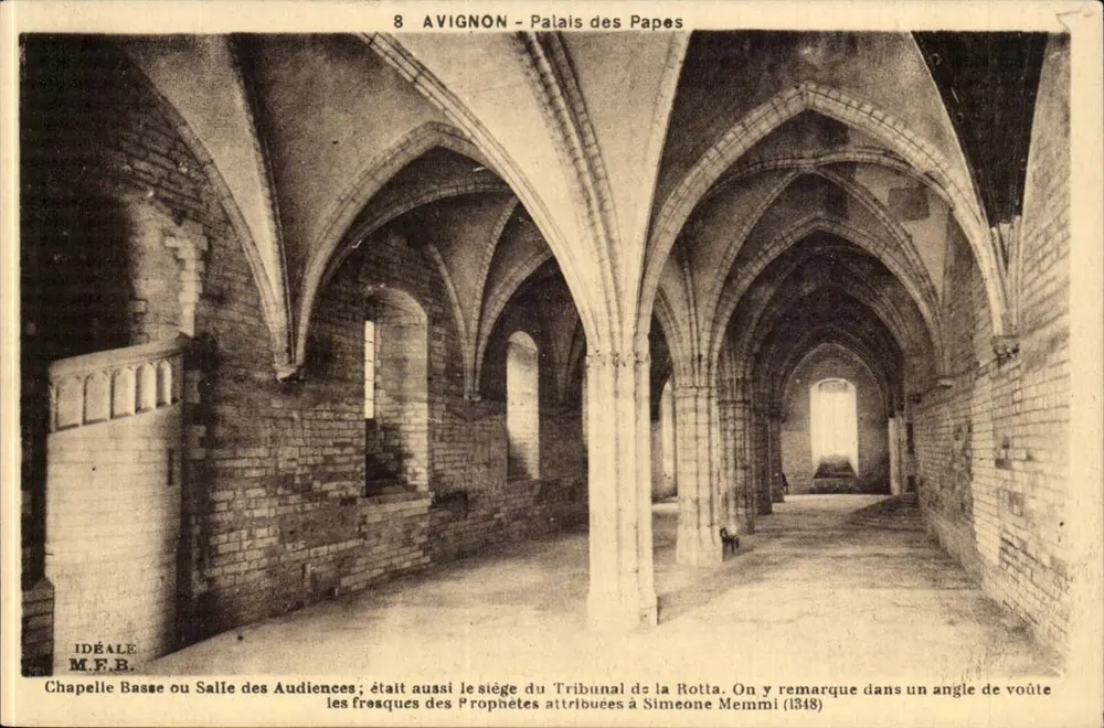Avignon - Palácio dos Papas. Capela Baixa ou Sala das Audiências — editor IDEALE M.F.B., n°8 - Frente