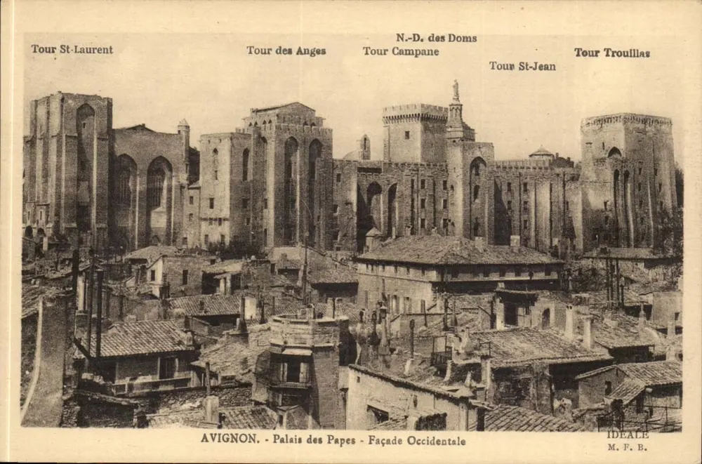 Avignon - Paleis van de Pausen - Westelijke gevel — Artistieke uitgave 'IDÉALE' M.F.B. - Voorkant