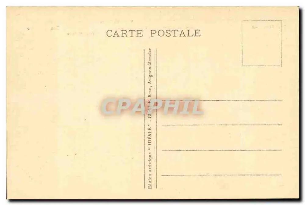 Avignon - Paleis van de Pausen - Westelijke gevel — Artistieke uitgave 'IDÉALE' M.F.B. - Achterkant