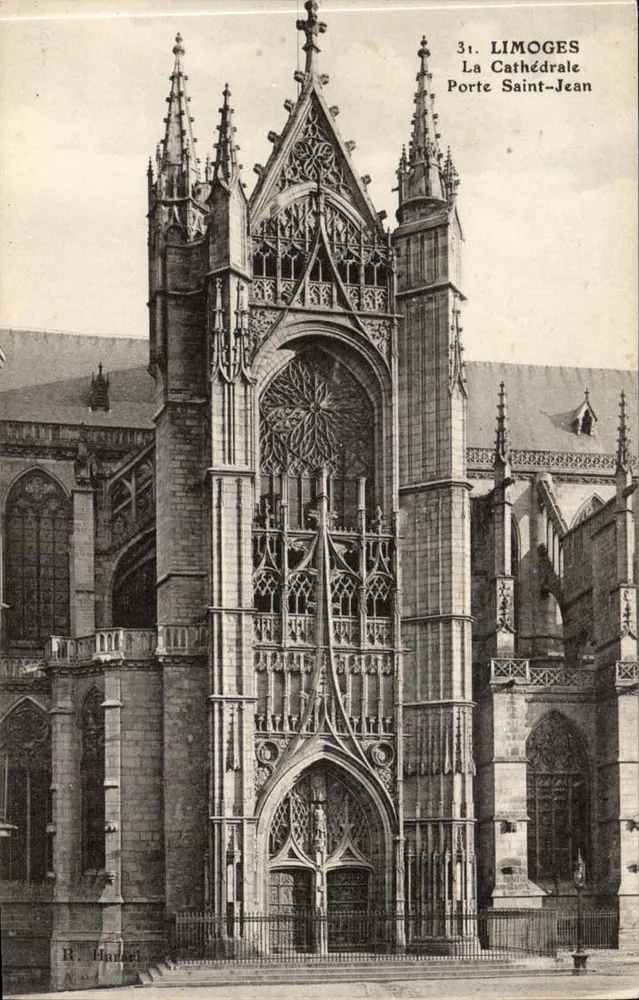 Limoges — Die Kathedrale, Tor Saint-Jean — R. Barat - Vorderseite