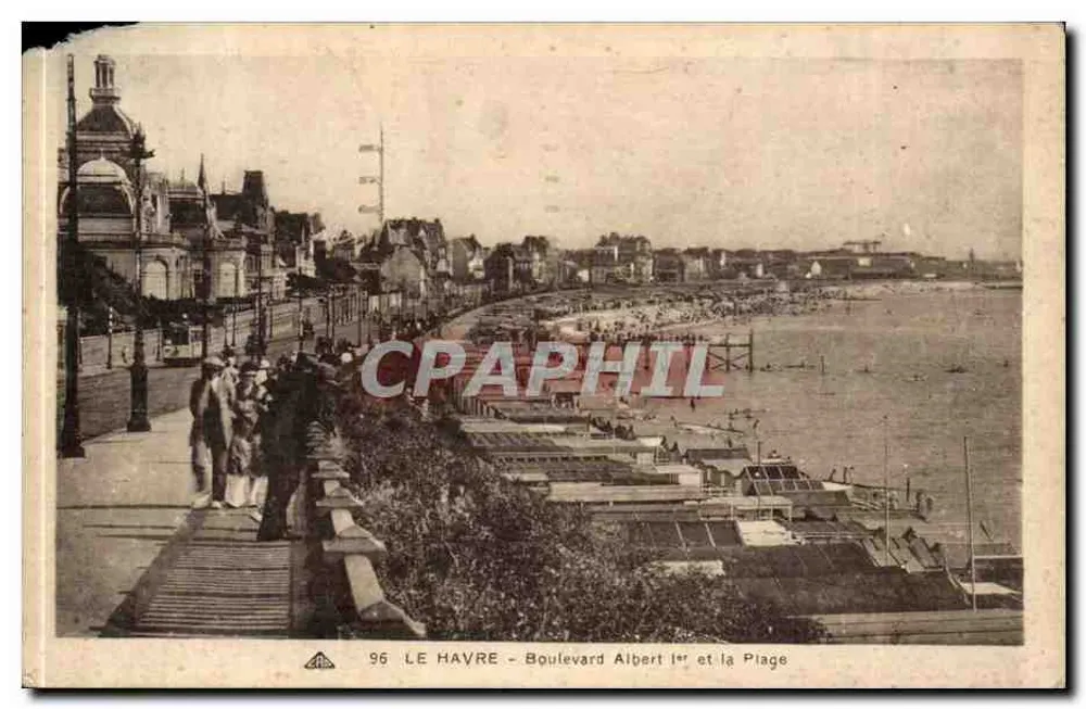 Le Havre - Boulevard Albert 1er et la Plage - Frente