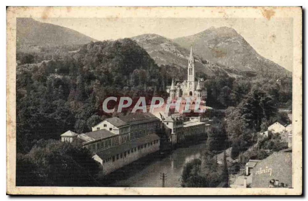Lourdes — A Basílica e o Gave — Edições de Arte C.L.D., Lourdes (Cliché Alain) - Frente